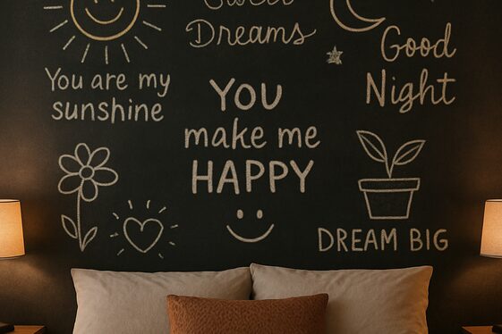 Chalkboard Headboard for Personal Messages illustration
