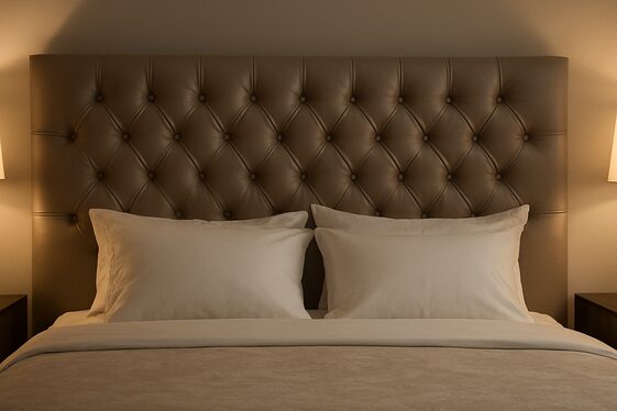 Button-Tufted Leatherette Headboard for Sophistication illustration