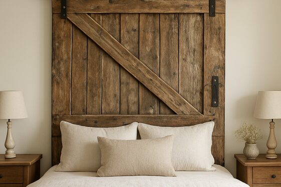 Reclaimed Barn Door Headboard for a Vintage Vibe illustration