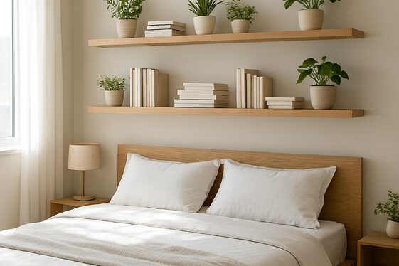 Floating Shelves as a Functional Headboard illustration
