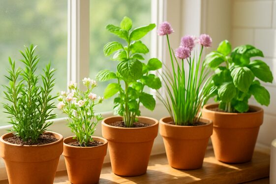 Create mini floral gardens on your windowsills illustration