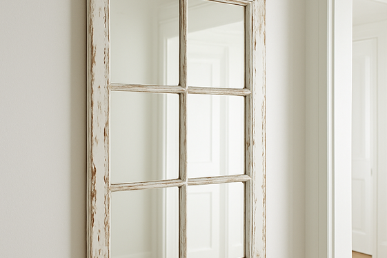 Converting an Antique Window Frame into a Mirror illustration