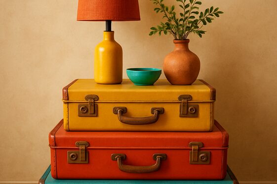 Converting Vintage Suitcases into Chic Storage illustration