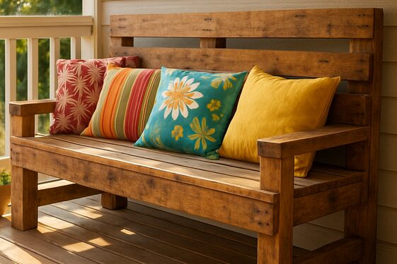 Using Pallets to Build a Rustic Outdoor Bench illustration