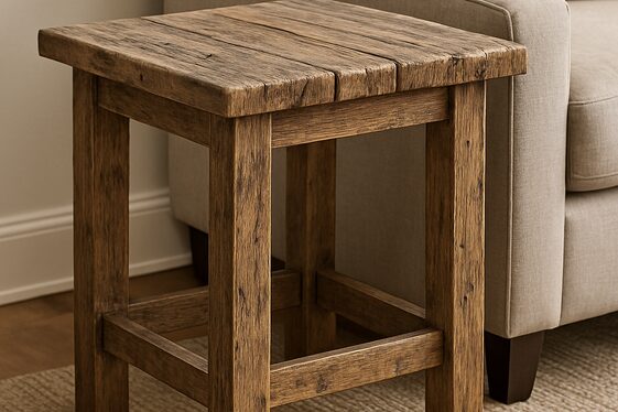 Crafting a Side Table from Reclaimed Wood illustration