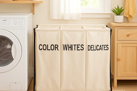 Multi-Section Hampers for Color and Fabric Separation illustration