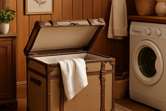 Vintage Trunk-Style Hampers for a Classic Touch illustration