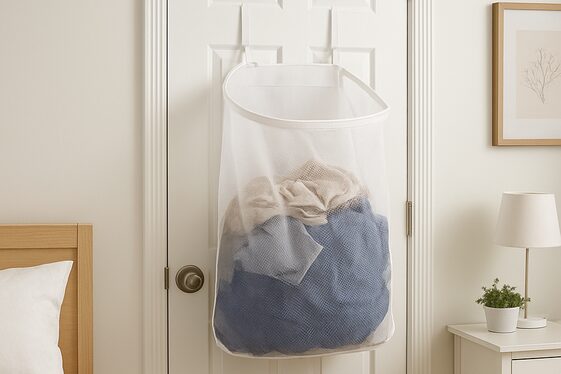 Over-the-Door Hampers to Save Floor Space illustration