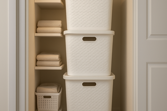 Stackable Hampers for Multi-Purpose Laundry Rooms illustration