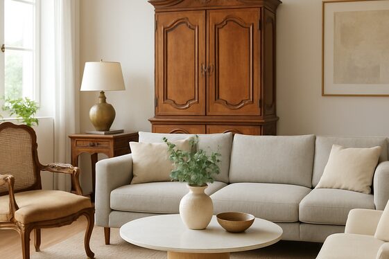 Mix Vintage Pieces with Modern Furnishings illustration