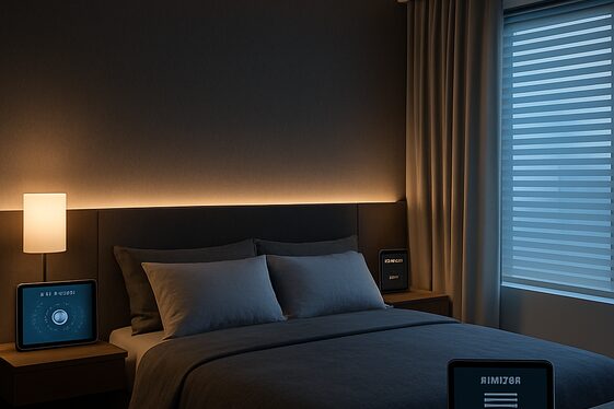Smart Bedroom Technology Integration illustration