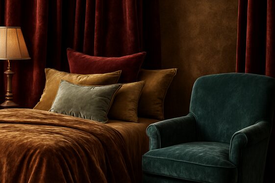 Rich Velvet and Silk Textiles illustration