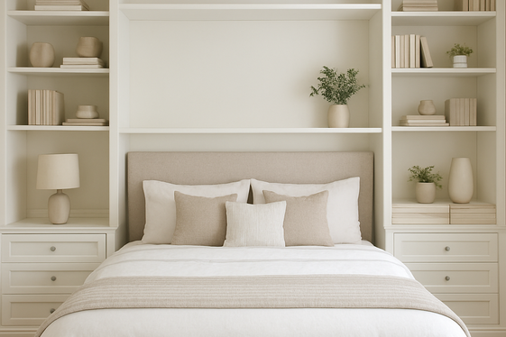 Built-In Shelving and Storage Solutions illustration