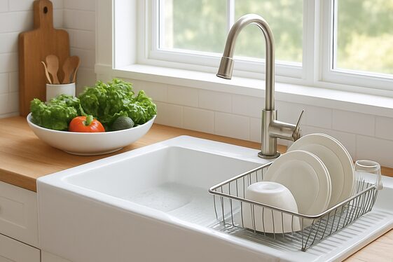 Farmhouse Sinks with Drainboards for Extra Workspace illustration