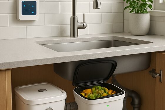 Built-In Garbage Disposal and Compost Systems illustration