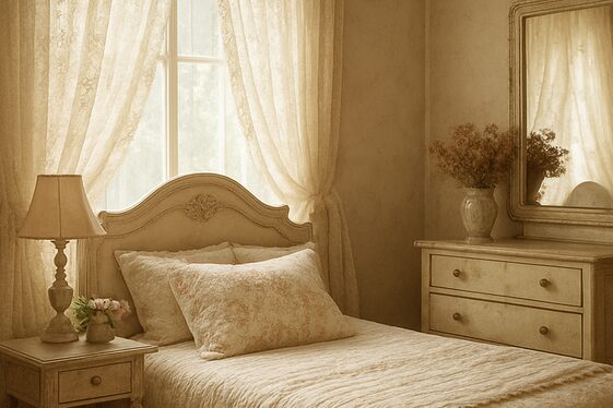 Romantic Lace Curtains for Vintage Charm illustration