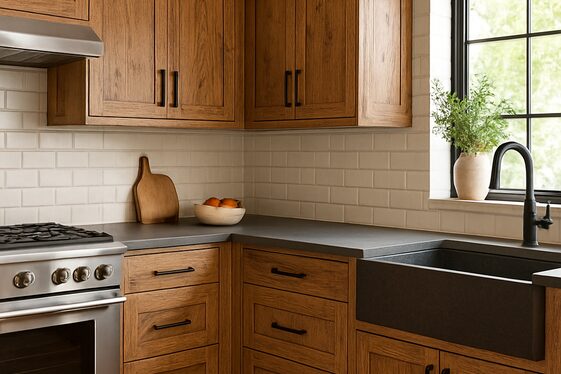 Textured Oak Cabinets for Added Depth illustration