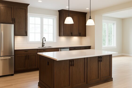 Contrasting Dark Oak Cabinets with Light Floors illustration