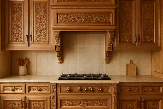 Custom Carved Oak Cabinets for a Unique Touch illustration