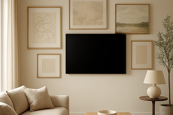 Integrating Art Panels Around the Television illustration