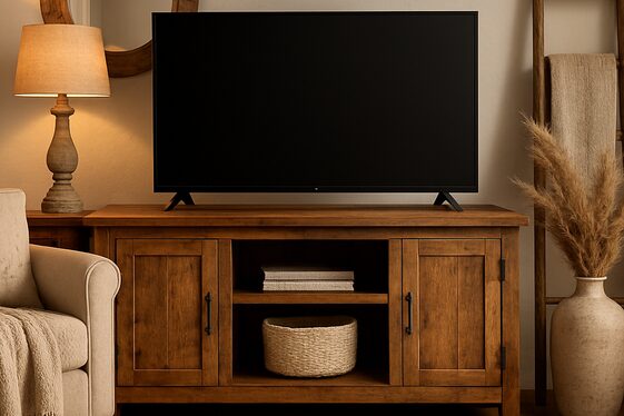 Choosing a Rustic Wooden Media Cabinet illustration