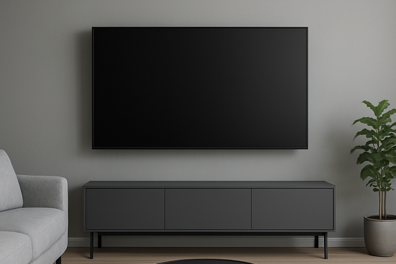 Blending the TV into a Feature Wall Color illustration