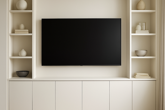 Creating a Built-In Media Wall for Clean Lines illustration