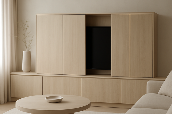 Concealing Your TV Behind Cabinet Doors illustration