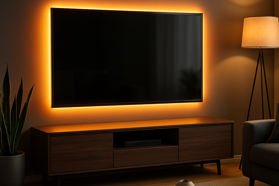 Adding Accent Lighting Around Your TV illustration
