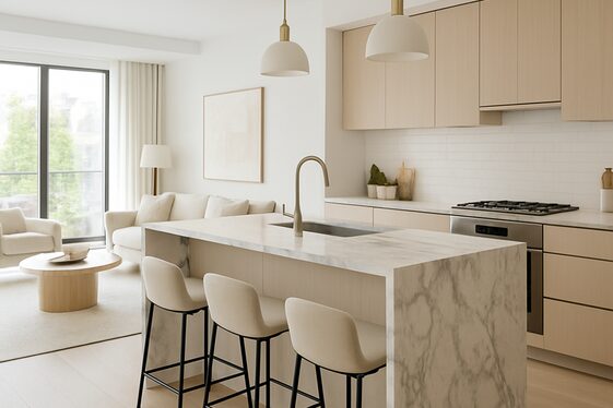 Using Viola Marble in Open Concept Kitchens illustration