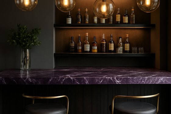 Adding Viola Marble to Kitchen Bar Areas illustration