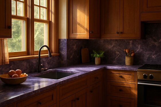 Mixing Viola Marble with Wood Accents illustration