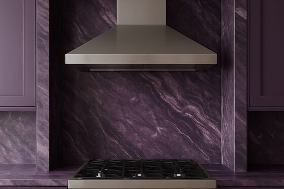 Viola Marble Around the Range Hood Area illustration