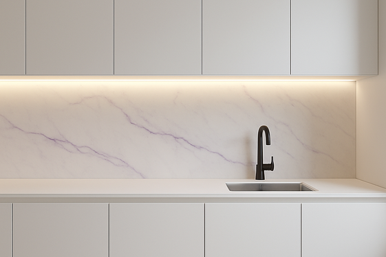 Integrating Viola Marble into Minimalist Kitchen Designs illustration