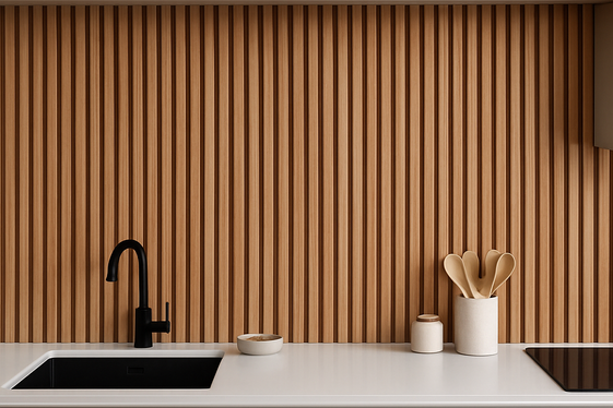 Use Vertical Wood Slats for Stylish Detail illustration