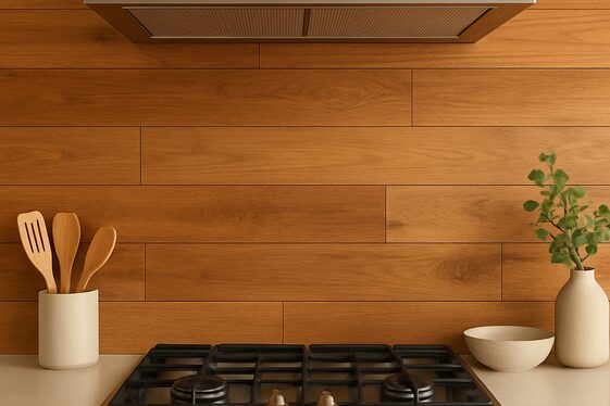 Install Wood Panel Backsplash for Texture illustration
