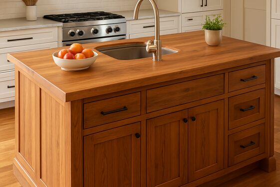 Add Wood Accents in Kitchen Island illustration