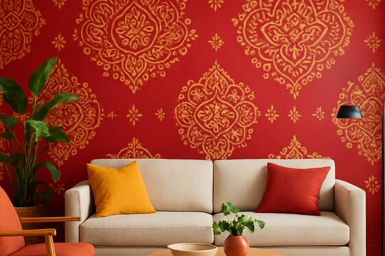 Colorful Painted Accent Walls illustration