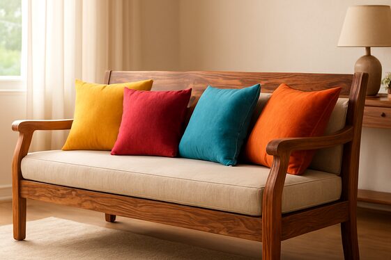 Elegant Sheesham Wood Sofas illustration
