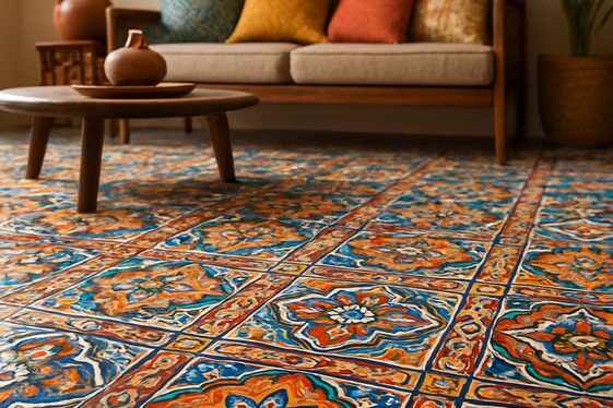 Intricate Tile Work on Floors or Walls illustration