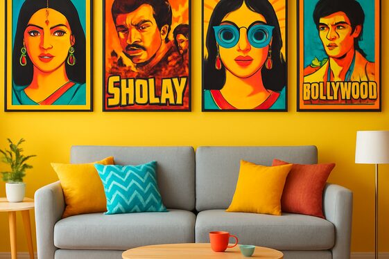 Bold Bollywood Posters and Art illustration