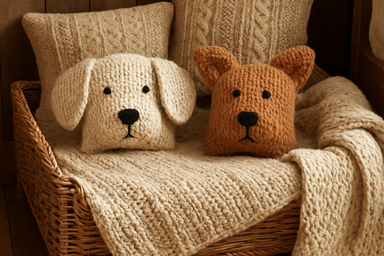 Add Handmade Dog Pillows and Blankets illustration