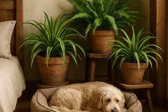 Place a Dog-Friendly Indoor Plant Corner illustration