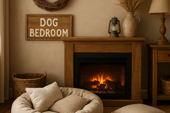 Add a Cozy Fireplace or Faux Hearth illustration