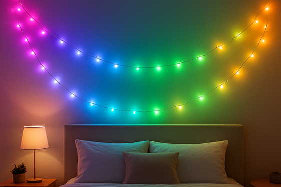 Create a Gradient Effect with Multicolored Fairy Lights illustration