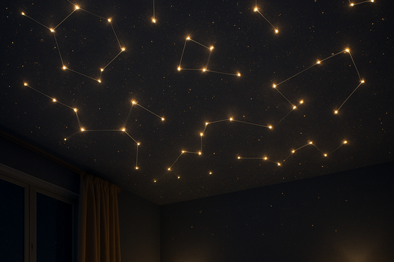 Create a Starry Night with Ceiling Fairy Lights illustration