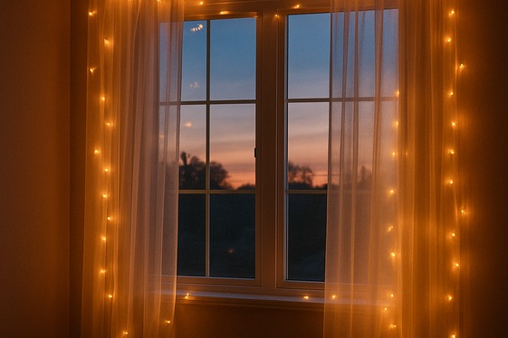 Frame Your Windows with Sparkling Strings illustration