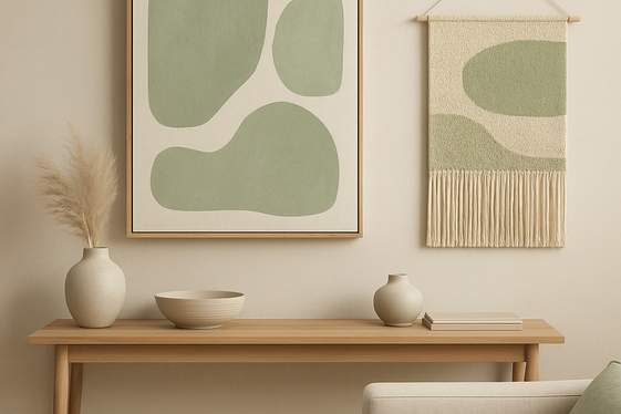 Highlight with Sage Green Artwork and Wall Decor illustration