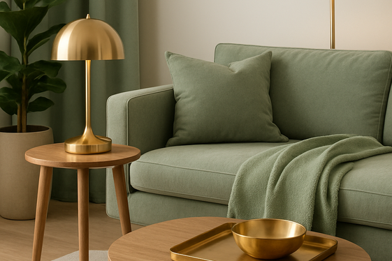 Use Metallic Accents to Elevate Sage Green Decor illustration
