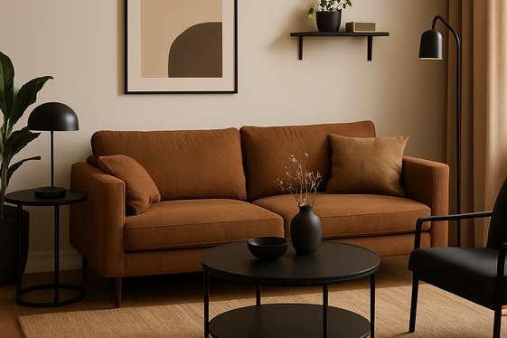 Mixing Warm Browns with Sleek Blacks for a Balanced Look illustration
